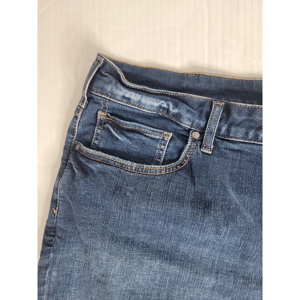 Silver Jeans Boyfriend Denim Shorts Womens Sz 18 Dark Wash Stretch Boho Festival - Picture 2 of 9